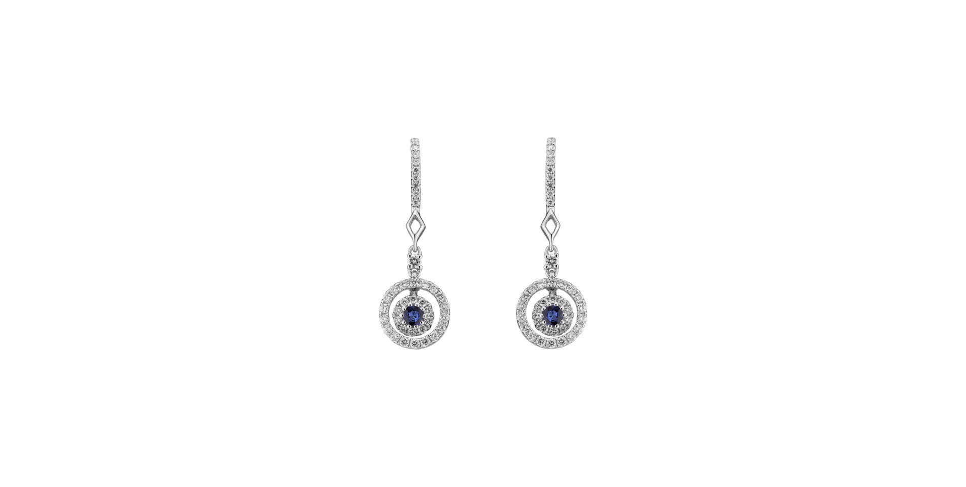 Diamond earrings with Sapphire Rose Hope