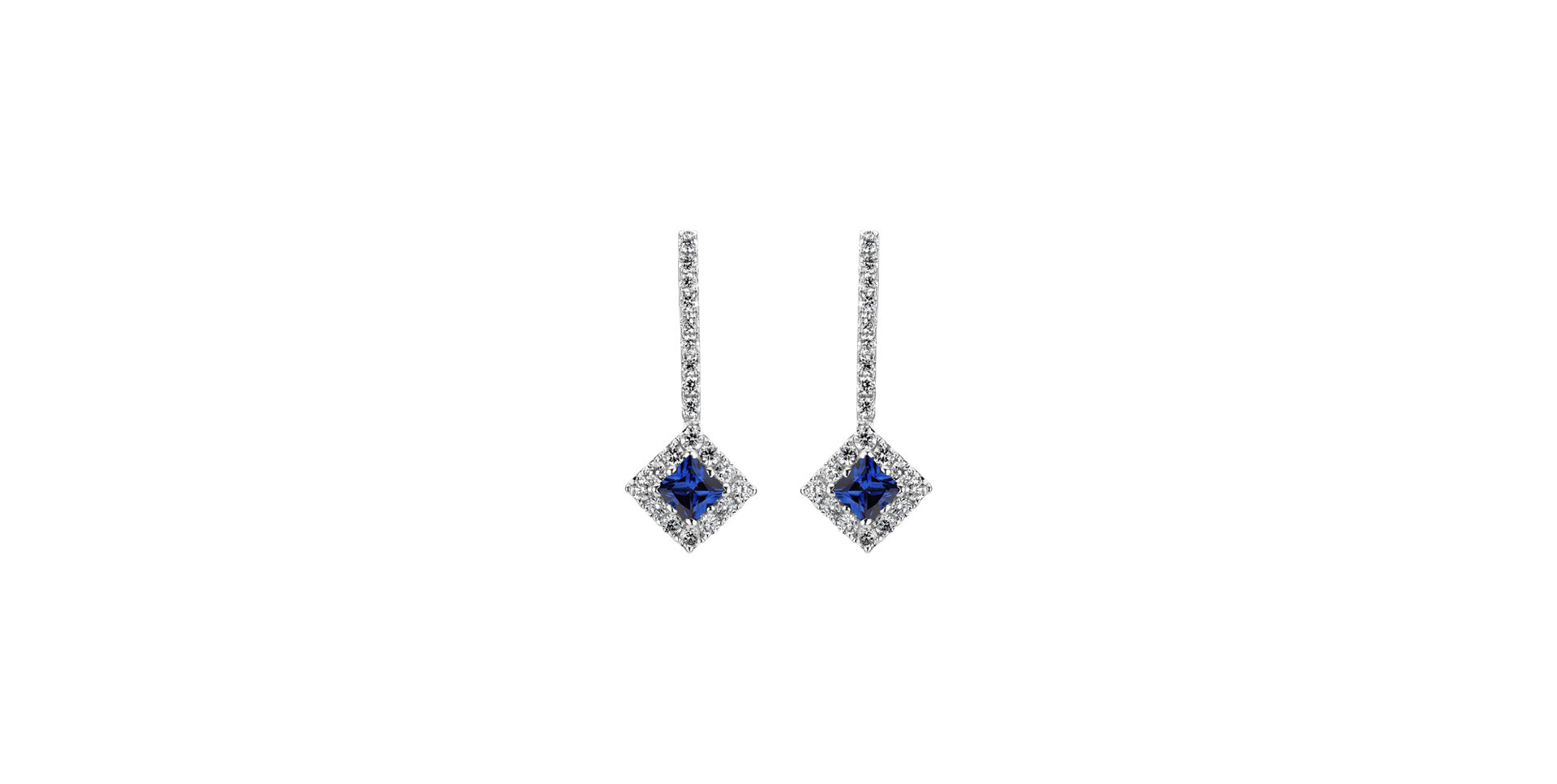 Diamond earrings with Sapphire Miracle Realm