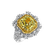 Ring with yellow and white diamonds Golden Sun5
