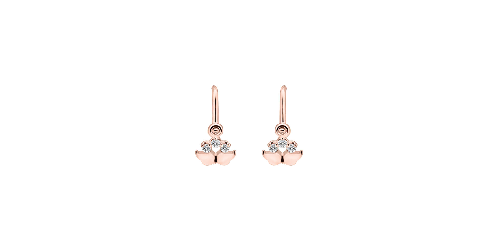 Children's diamond earrings Wings