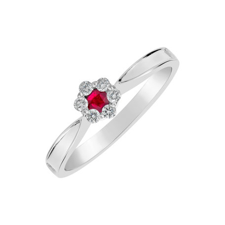 Diamond ring with Ruby Fairy Dream