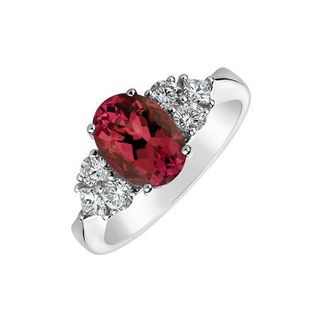 Diamond ring with Ruby Moonlight Nymph