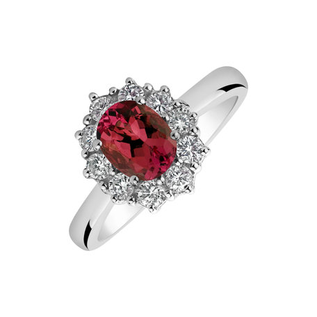 Diamond ring with Ruby Scanion