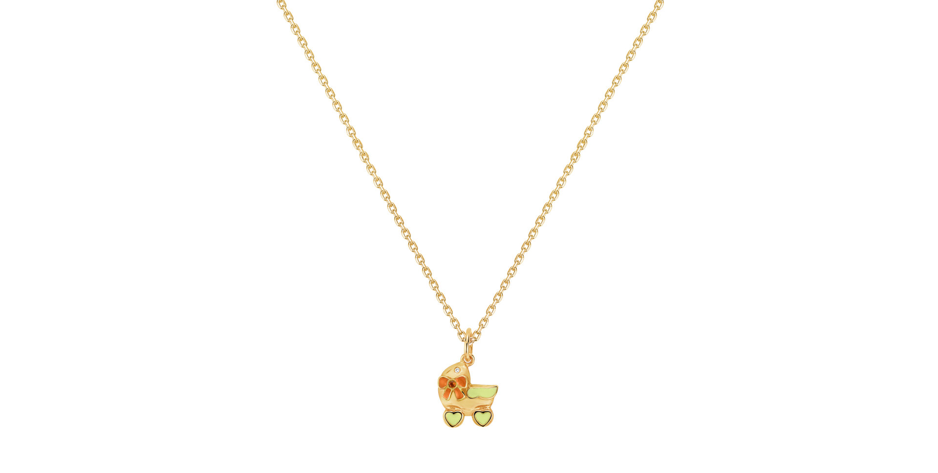 Diamond pendant with Gems Sunshine Pram