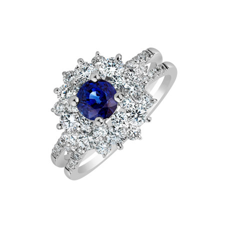 Diamond ring with Sapphire Royal Secret
