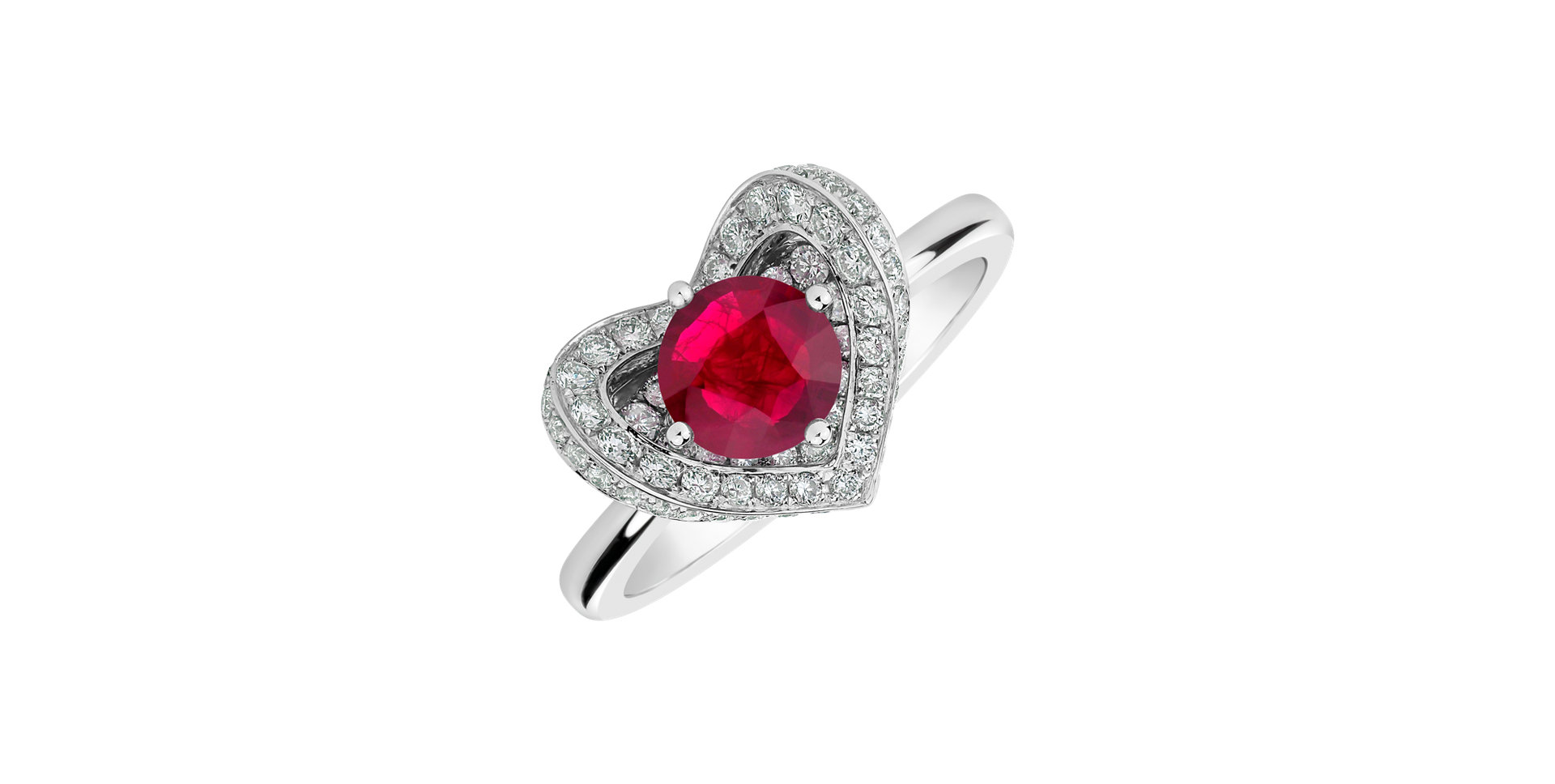 Diamond ring with Ruby Lovie
