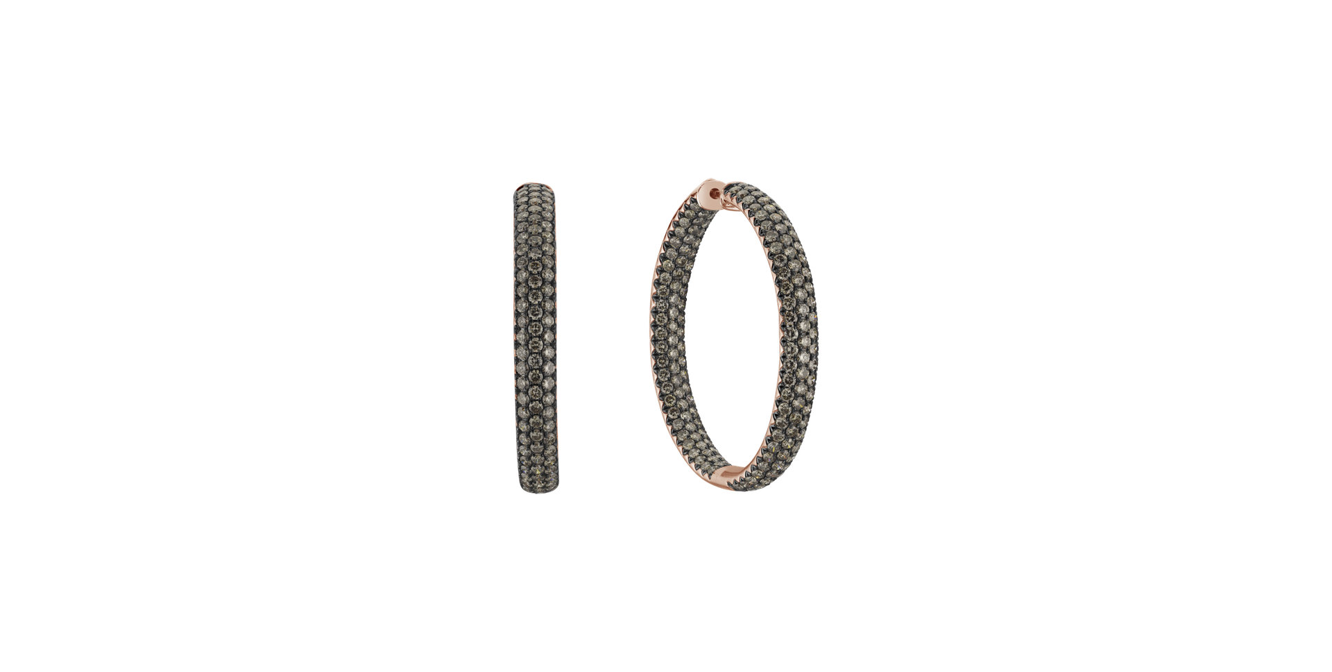 Earrings with brown diamonds Eclipse