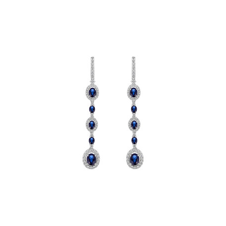 Diamond earrings and Sapphire Mephisto Touch