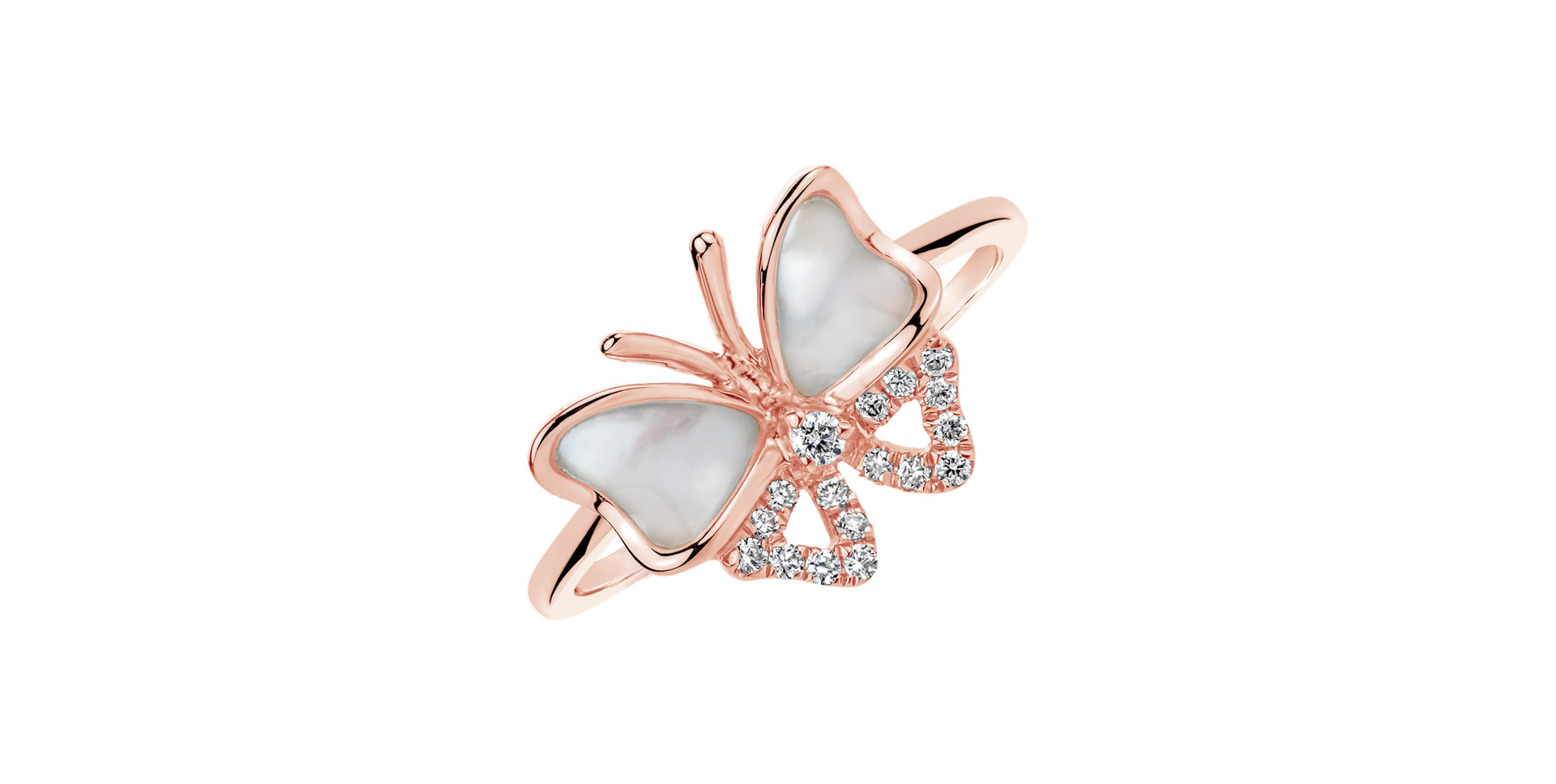 Diamond ring with Pearl Dancer of the Wind