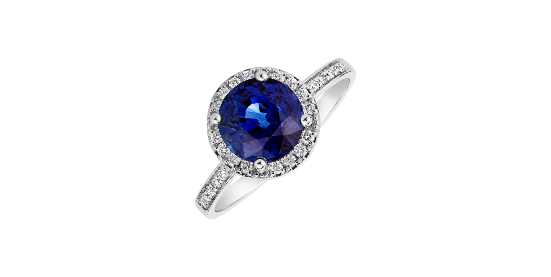 Diamond ring with Sapphire Sin Signature