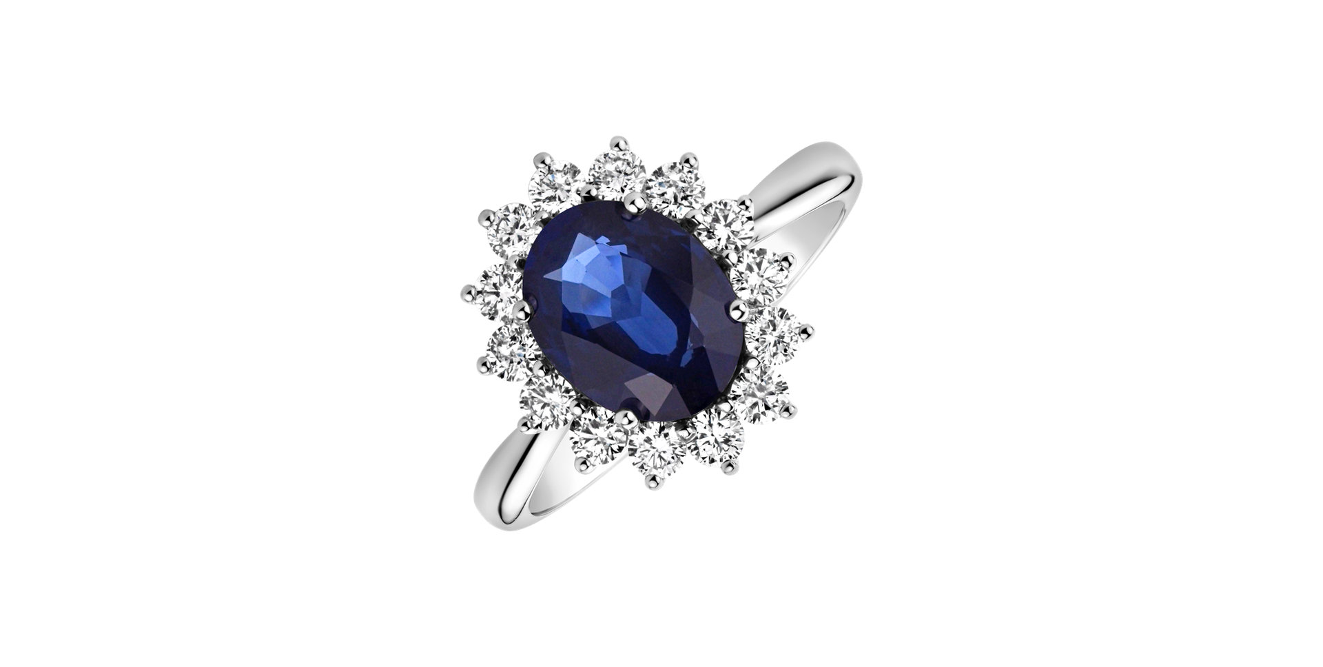 Diamond ring with Sapphire Fabulous Lady