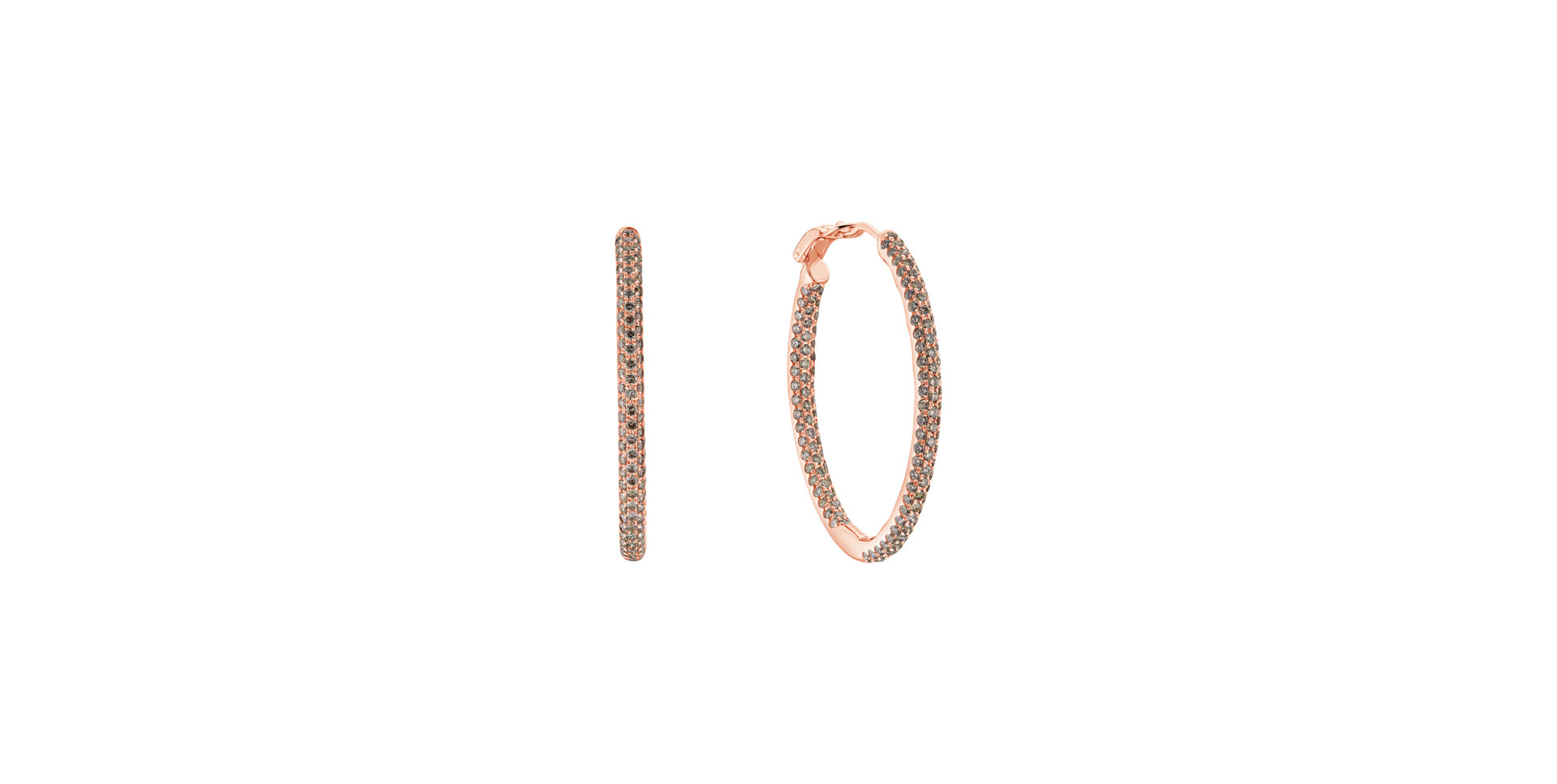 Earrings with brown diamonds Moonlight Rain