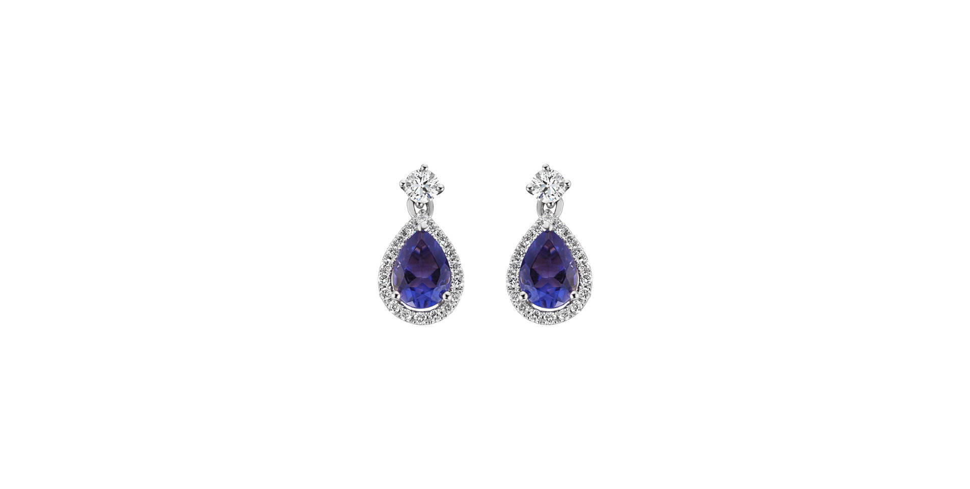 Diamond earrings with Iolite Shine Secret