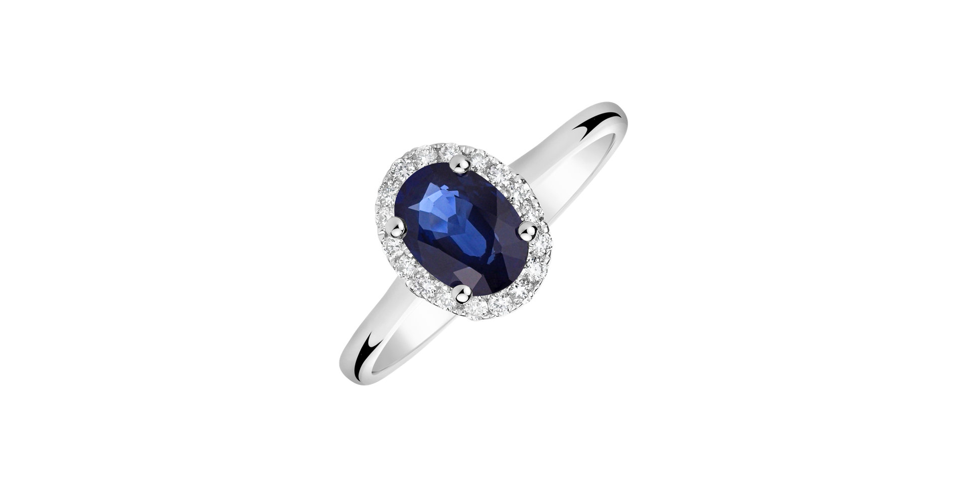Diamond ring with Sapphire Glory Allegory