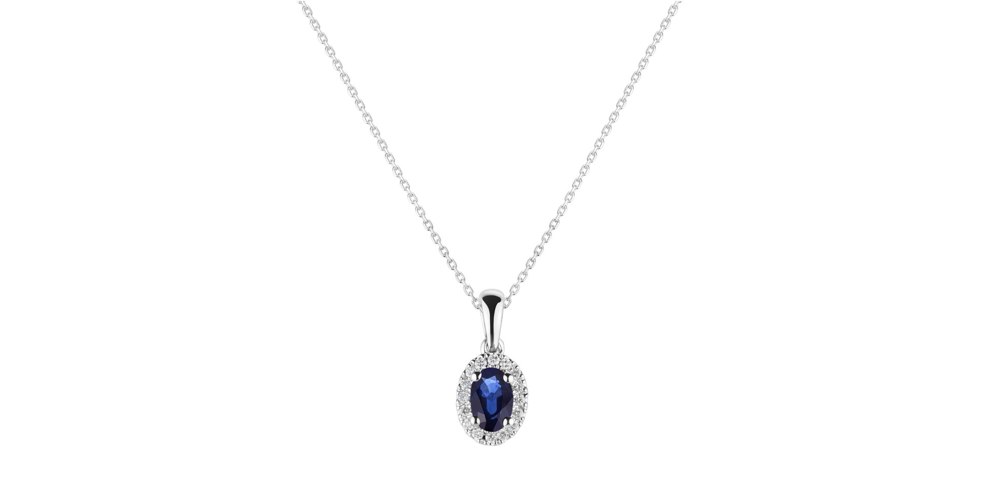 Diamond pendant with Sapphire Princess Essence
