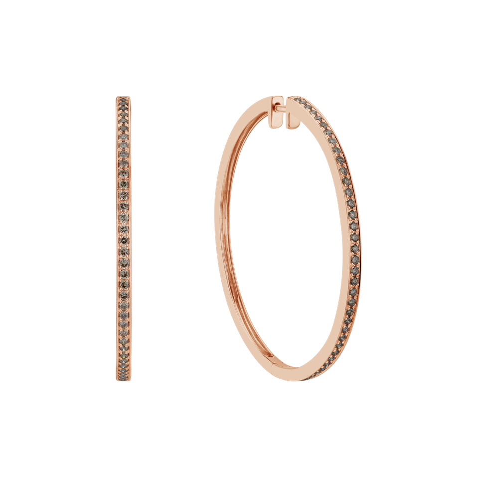 Earrings with brown diamonds Wonder Rain