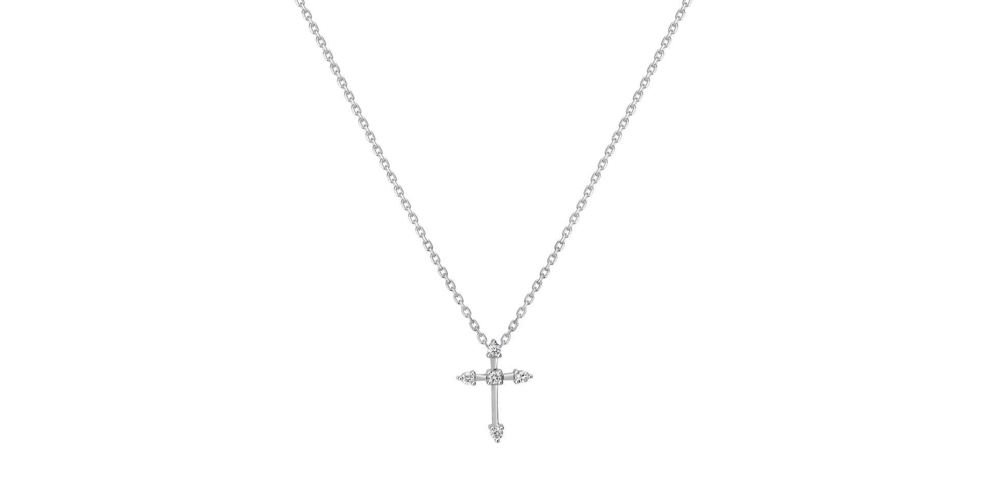 Diamond necklace Shiny Cross