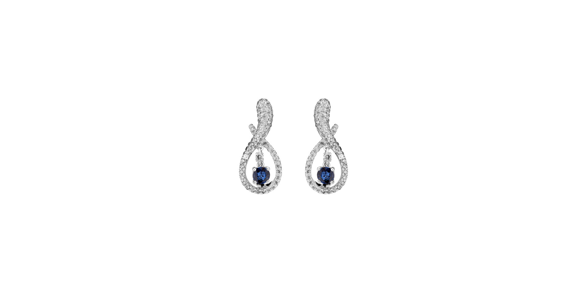 Diamond earrings with Sapphire Posh Venus