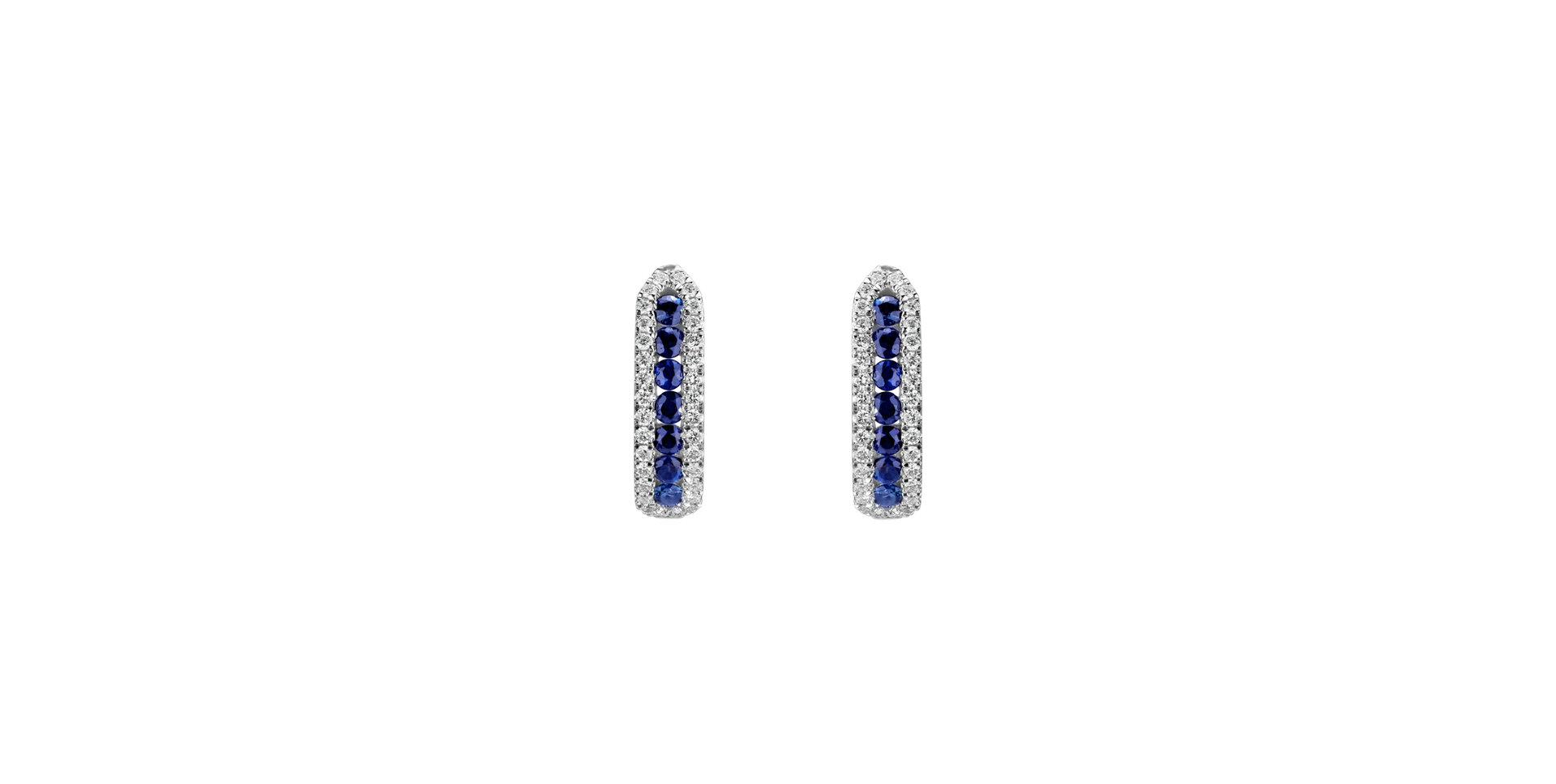 Diamond earrings and Sapphire Midnight Dream