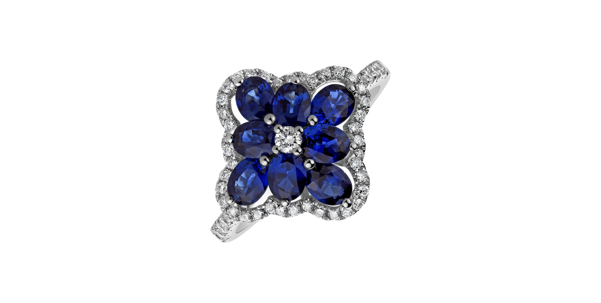 Diamond ring with Sapphire Julian
