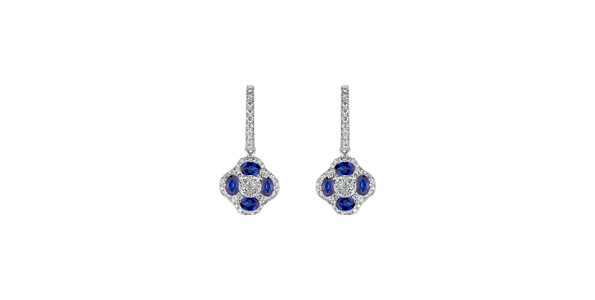 Diamond earrings and Sapphire Sage