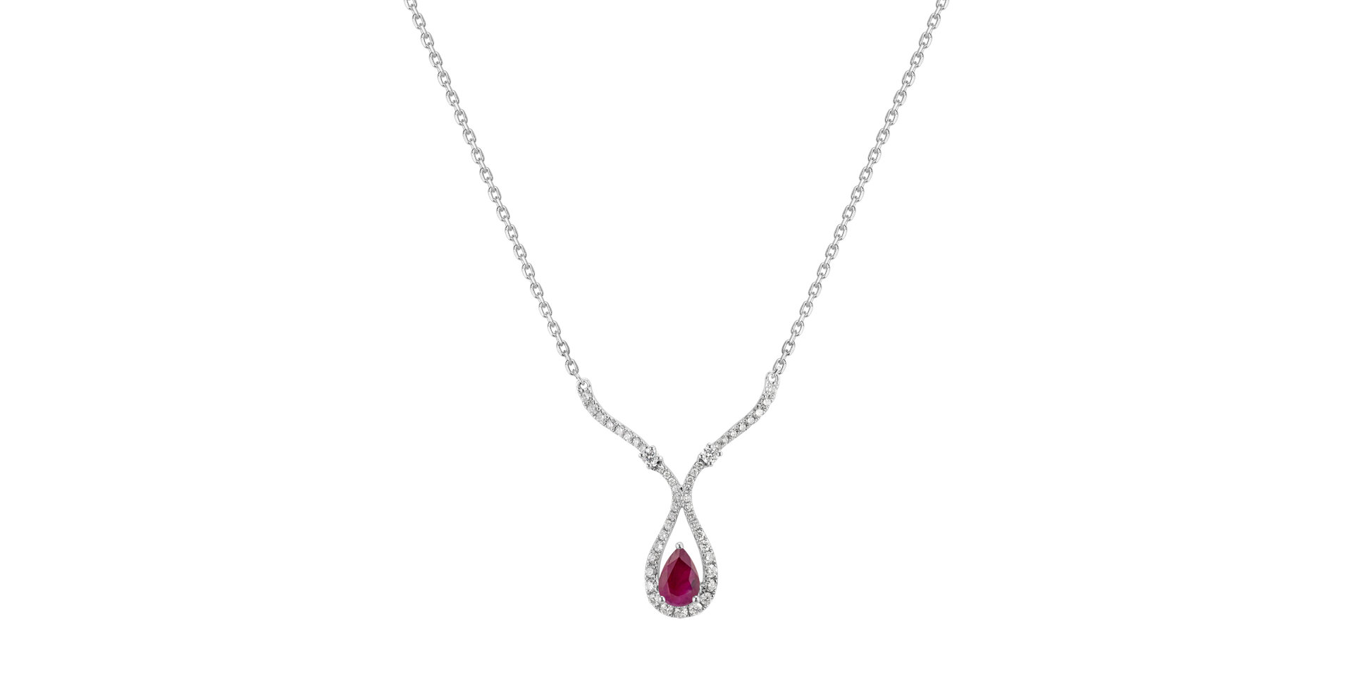 Diamond necklace with Ruby Shine Courier