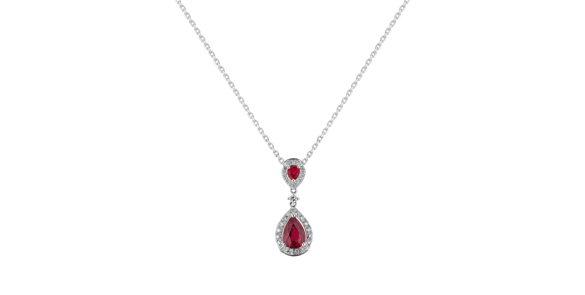 Diamond pendant with Ruby Heavenly Laments
