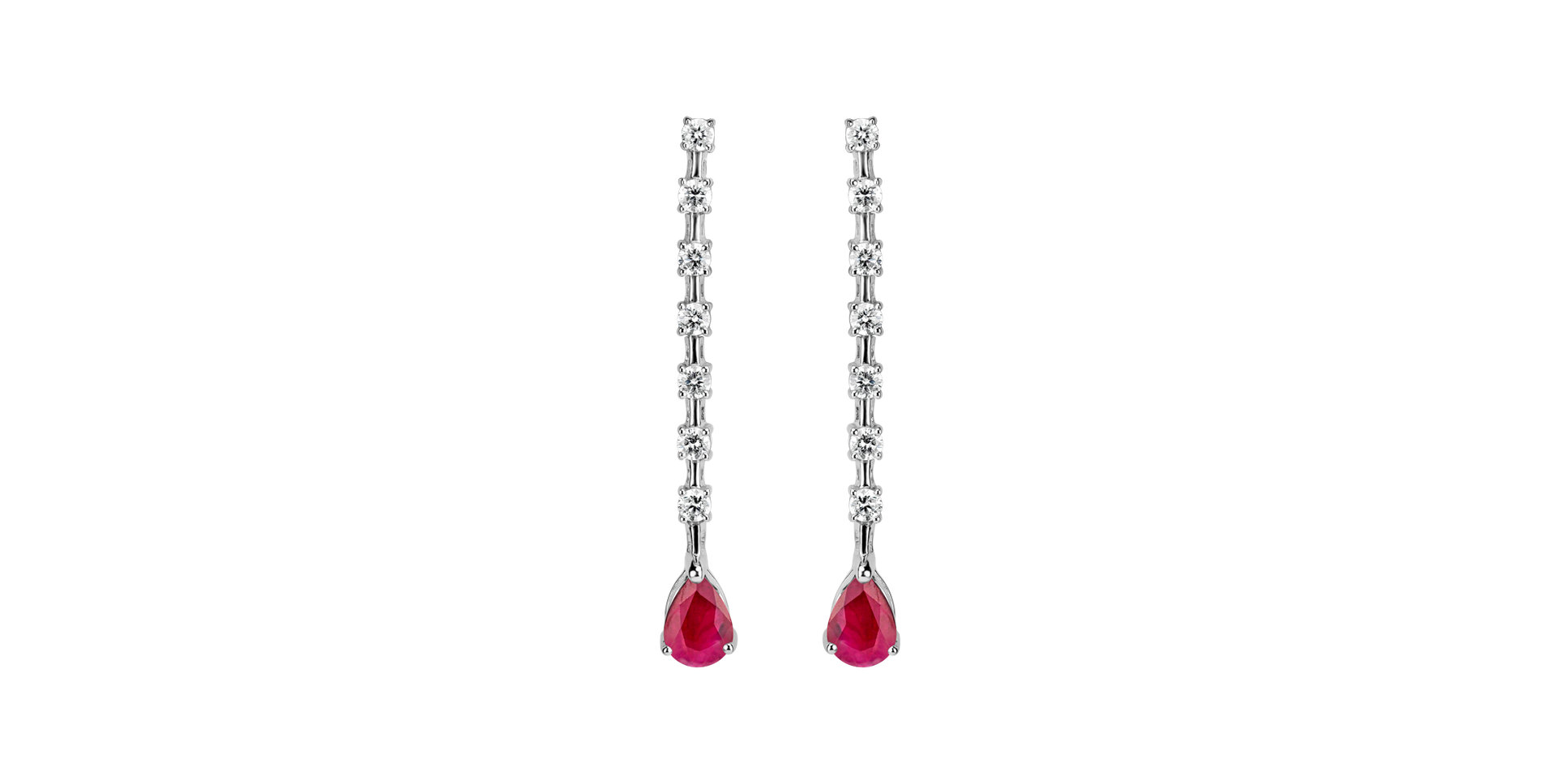 Diamond earrings with Ruby Lila