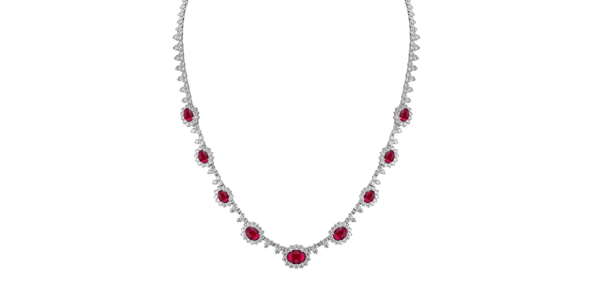 Diamond necklace with Ruby Passion Allegory