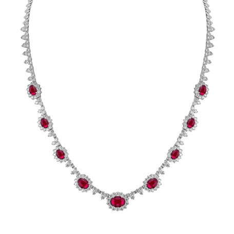 Diamond necklace with Ruby Passion Allegory