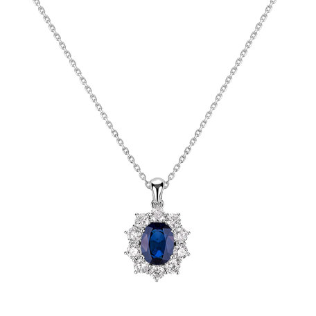 Diamond pendant with Sapphire Goddess Elegance