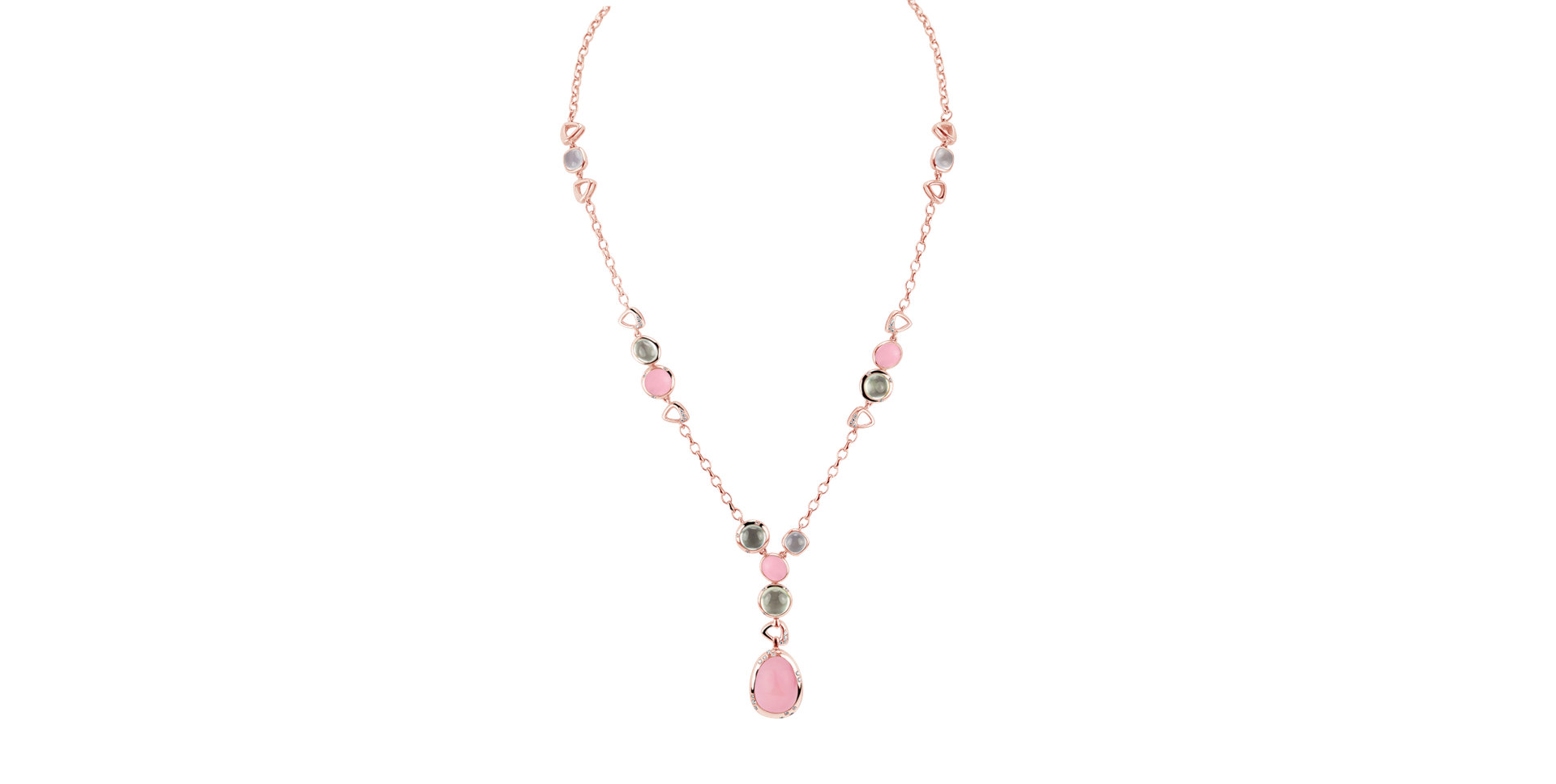 Diamond necklace with gemstones Caesarean Treasure