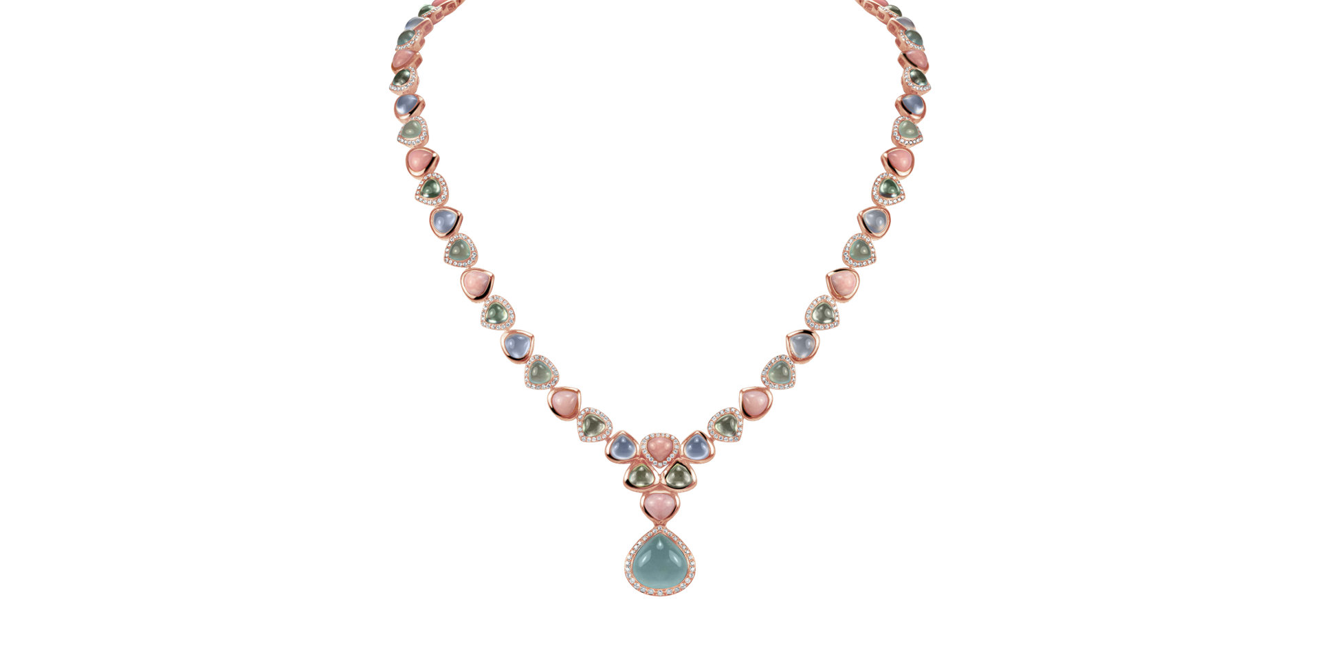 Diamond necklace with Gems Caesarean Melody