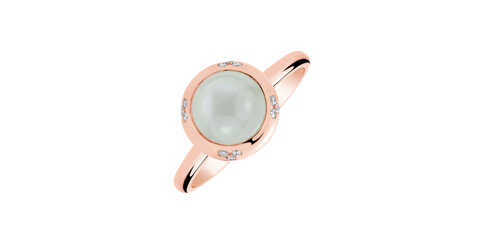 Diamond ring with Moonstone Daydreaming