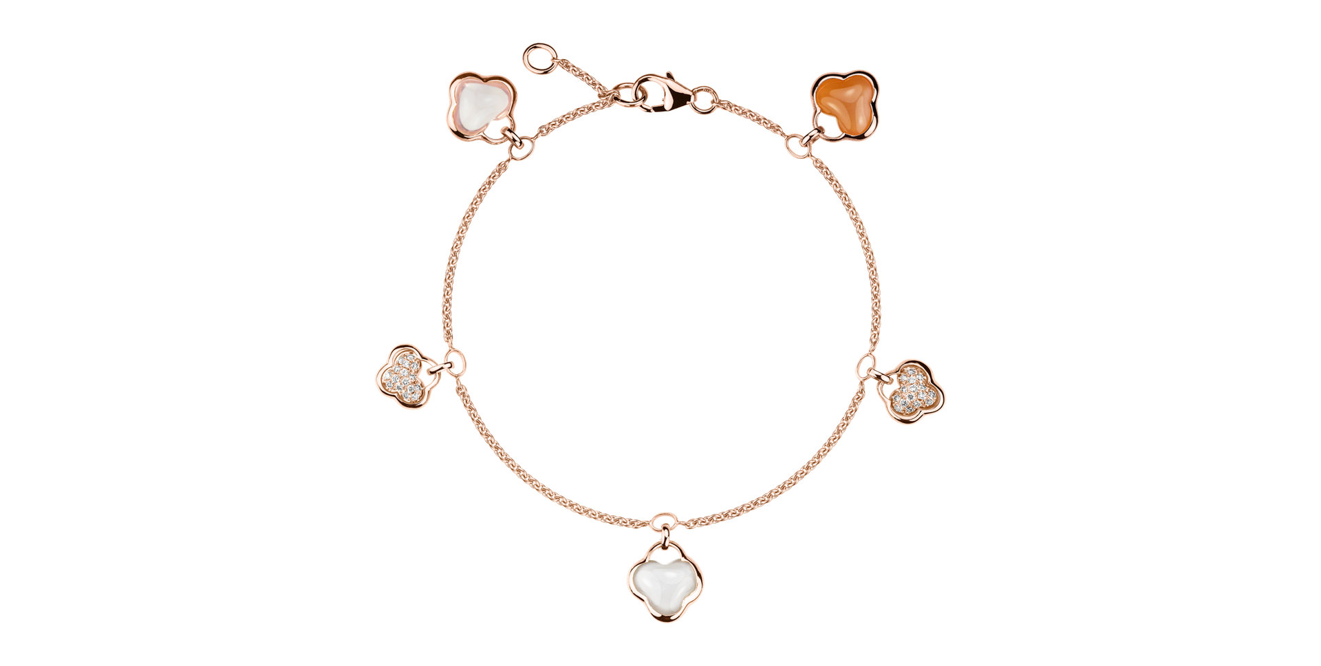 Diamond bracelet with Moonsotne and Opal Imposant Aurelia