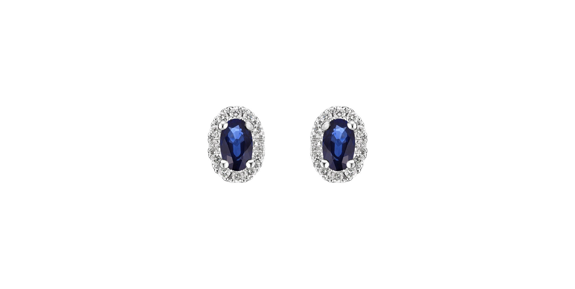 Diamond earrings with Sapphire Imperial Allegory
