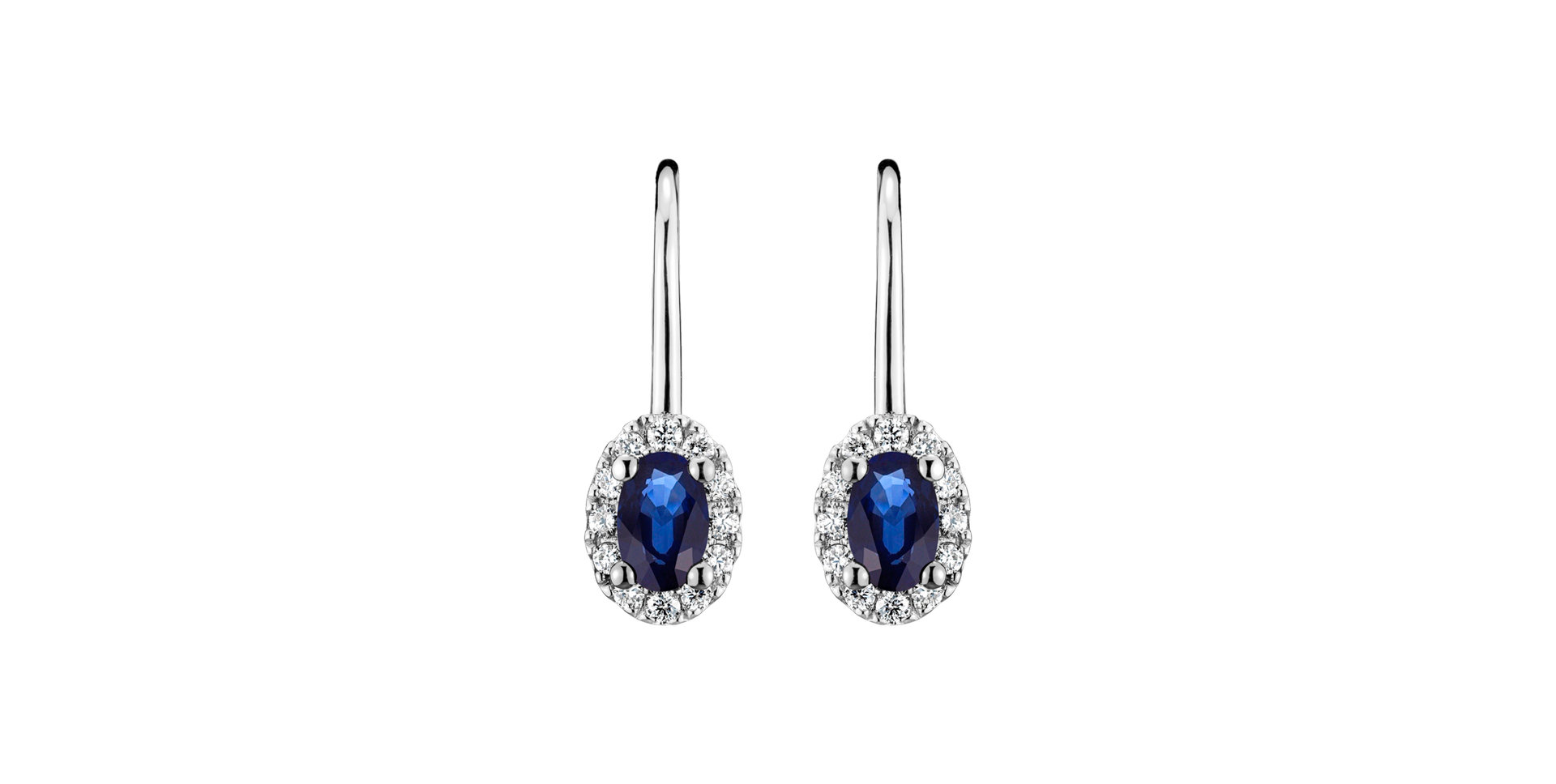 Diamond earrings with Sapphire Imperial Allegory