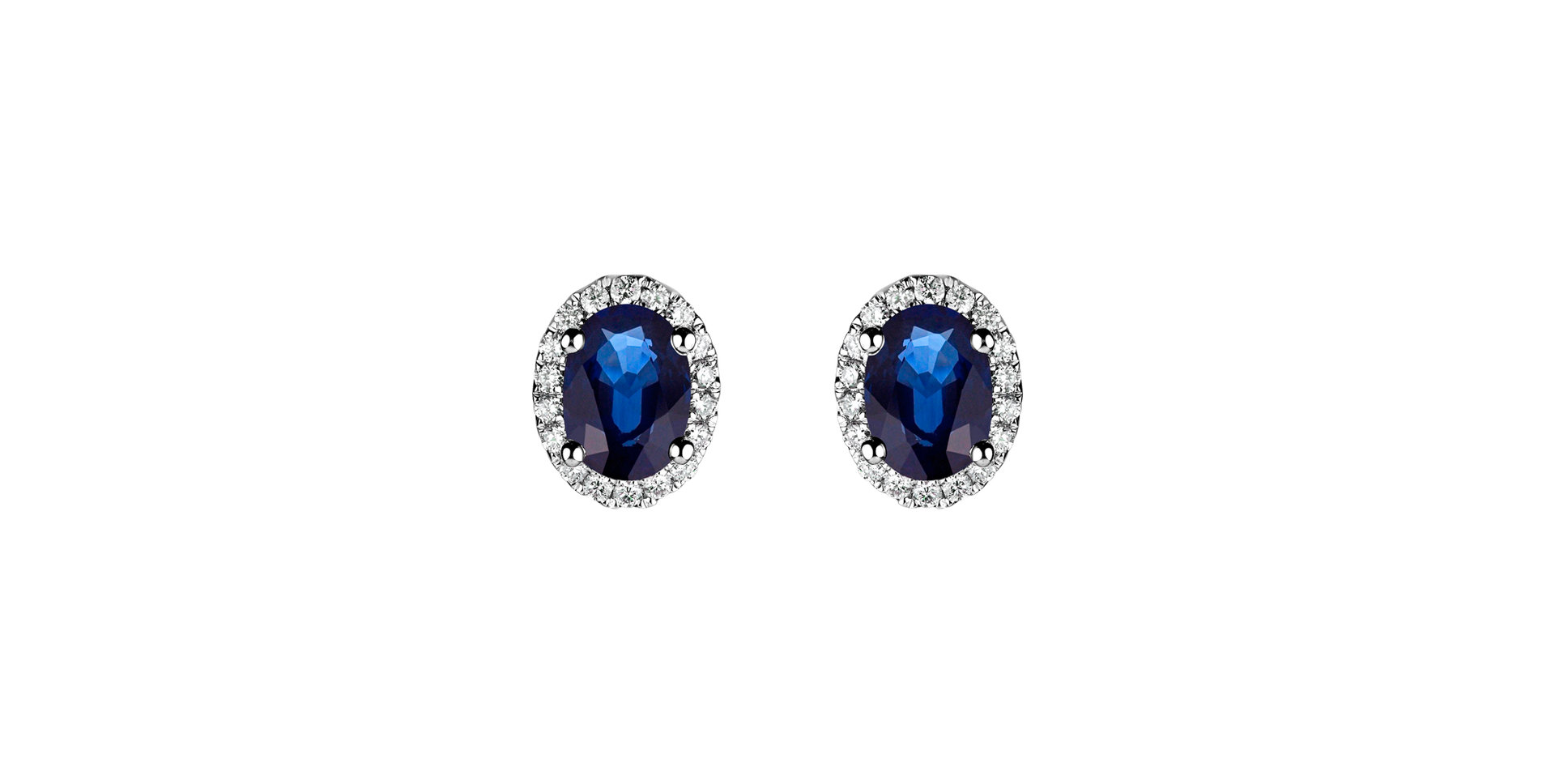 Diamond earrings with Sapphire Imperial Allegory