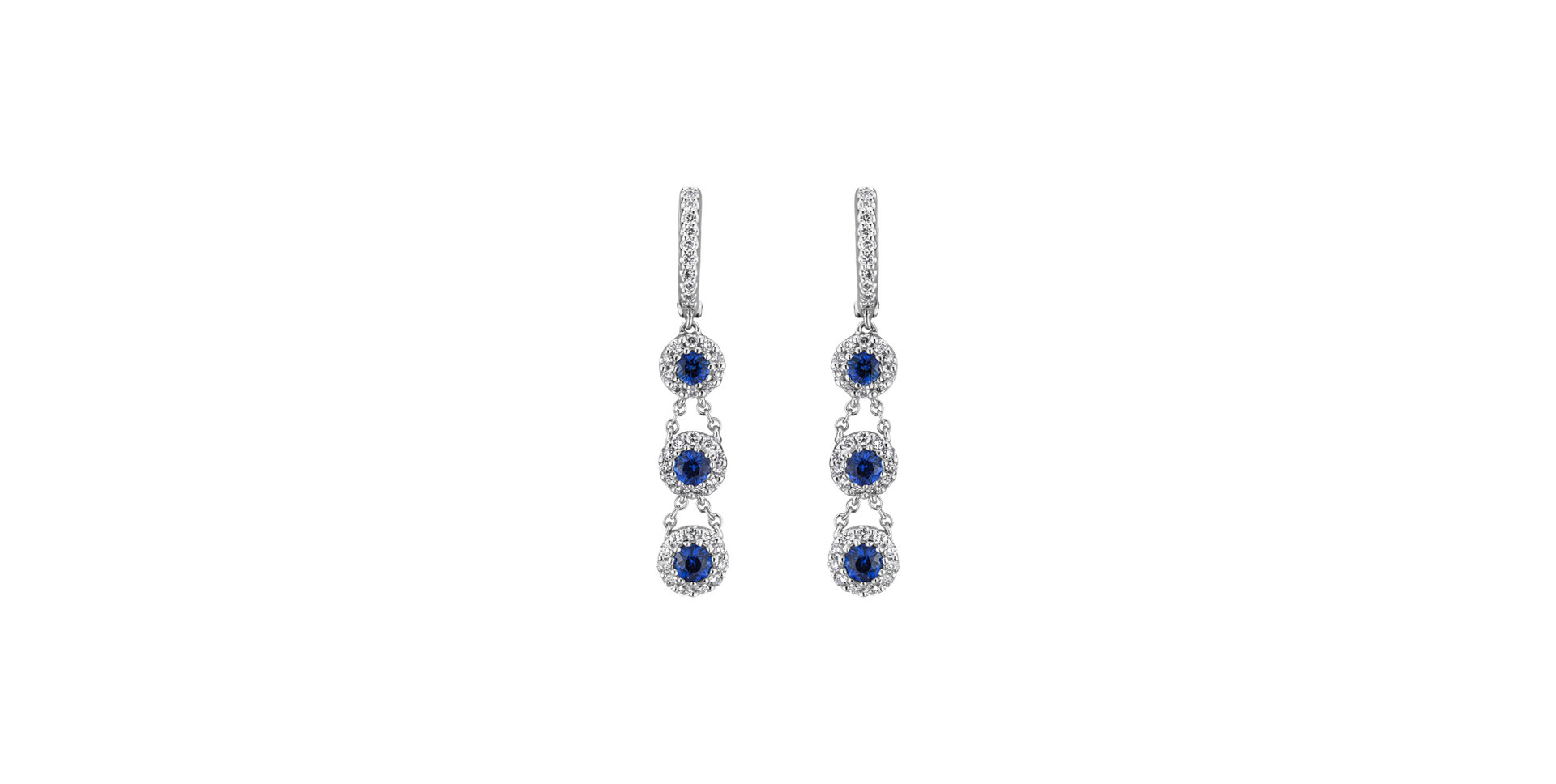 Diamond earrings with Sapphire Ithildel