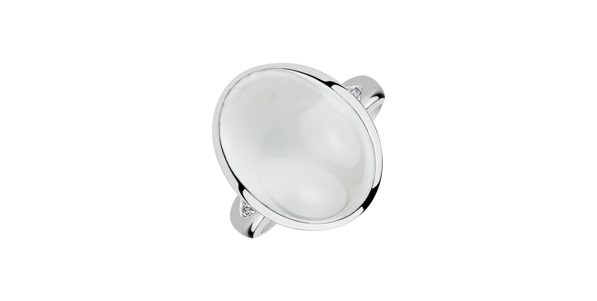 Diamond ring with Moonstone Witching Princess