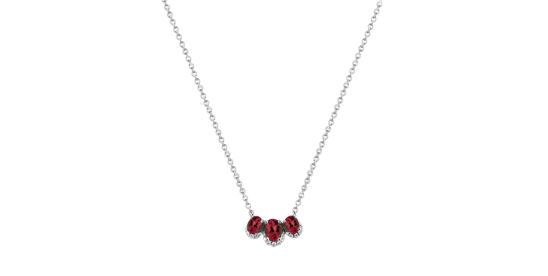 Diamond necklace with Ruby Royal Melody