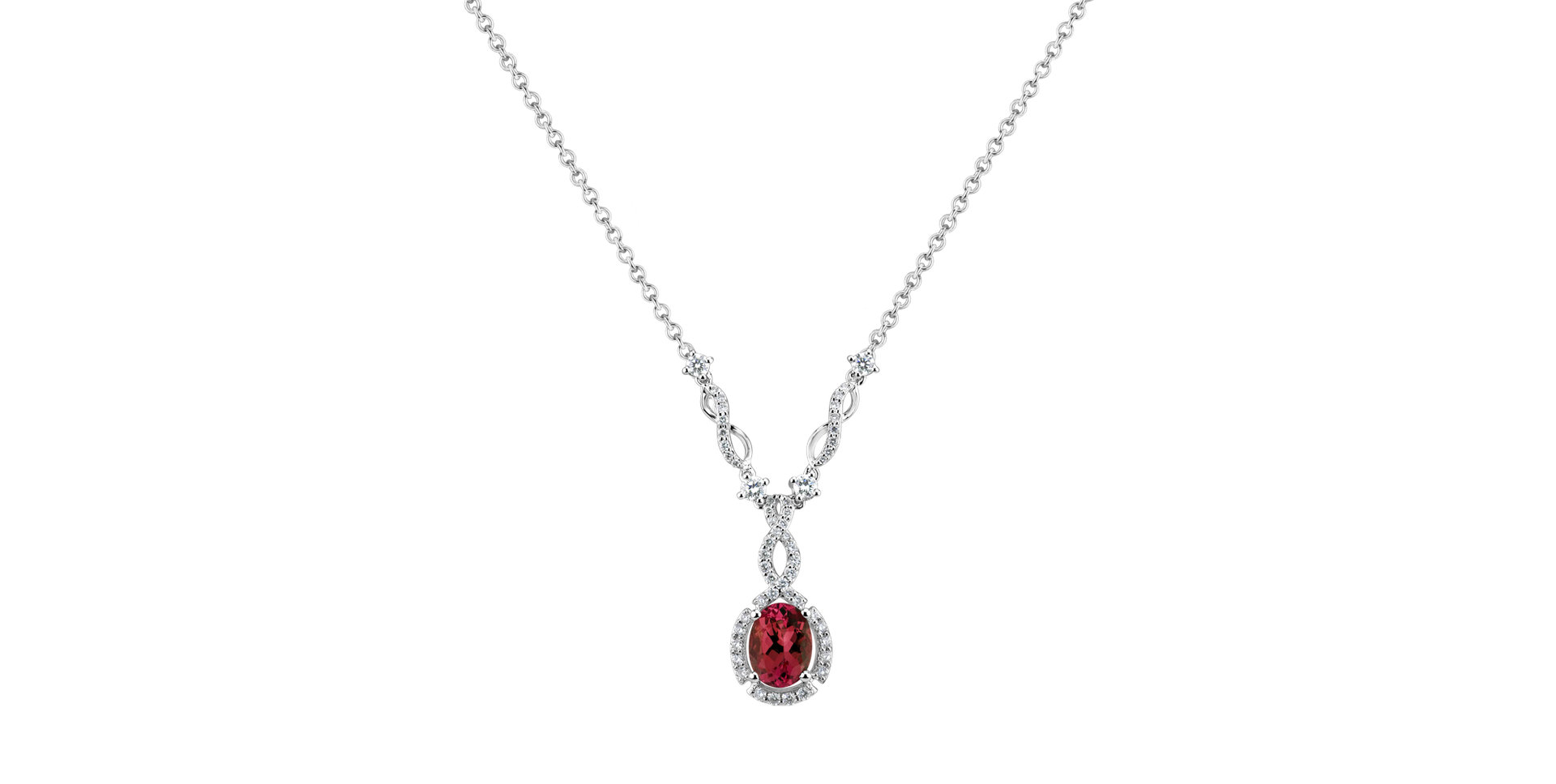 Diamond necklace with Ruby Royal Ruby