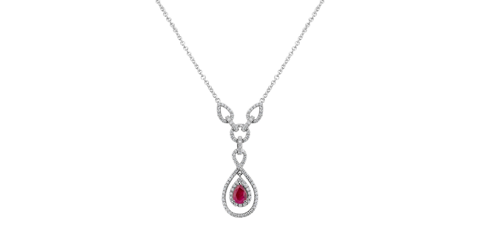 Diamond necklace with Ruby Glamorous