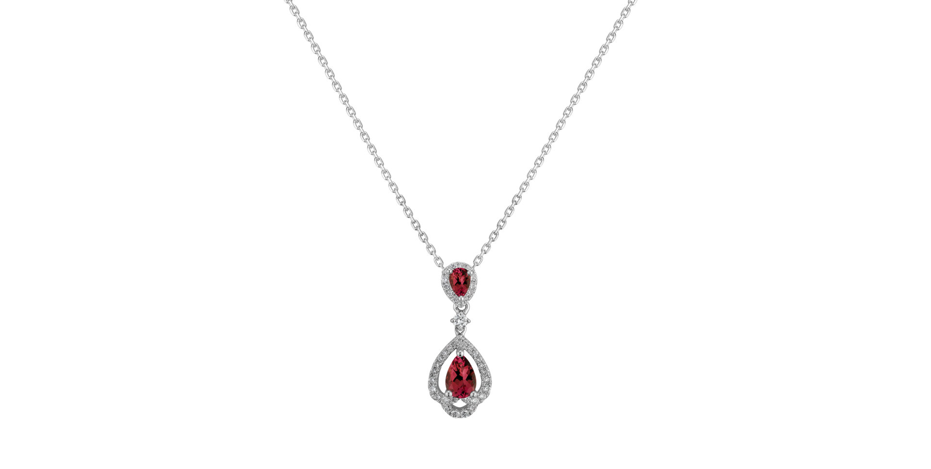 Diamond pendant with Ruby Royal Delight