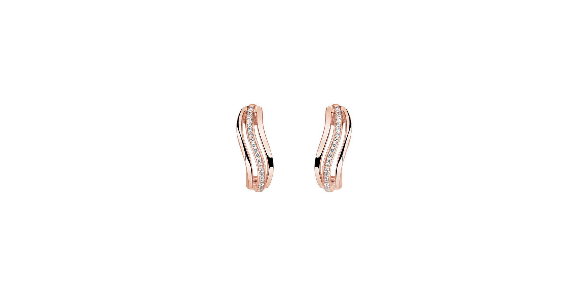 Diamond earrings Sparkling Waves