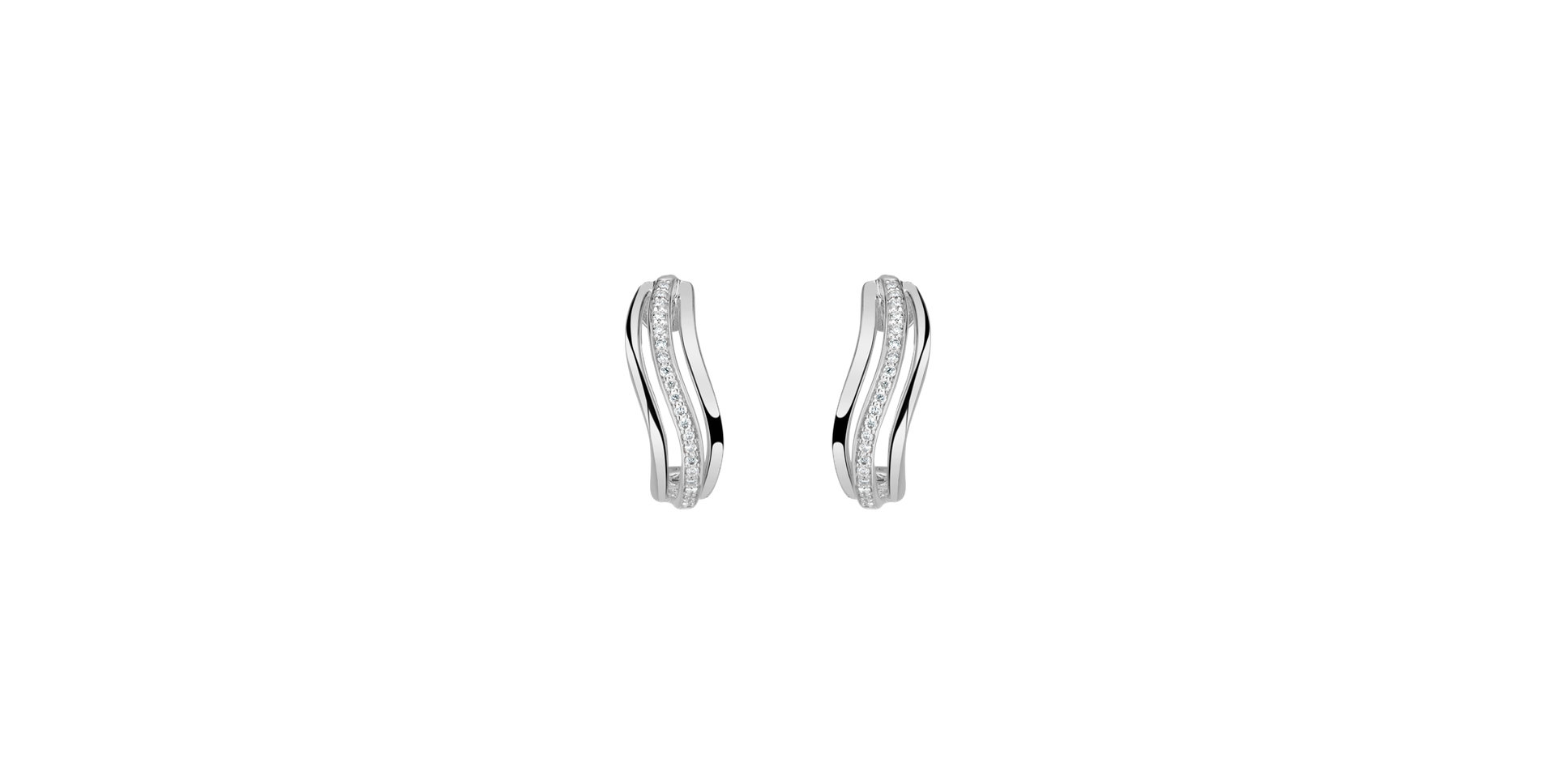 Diamond earrings Sparkling Waves