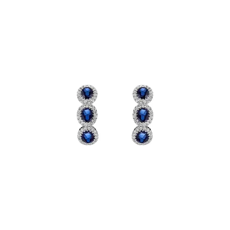 Diamond earrings and Sapphire Kingdom Bloom