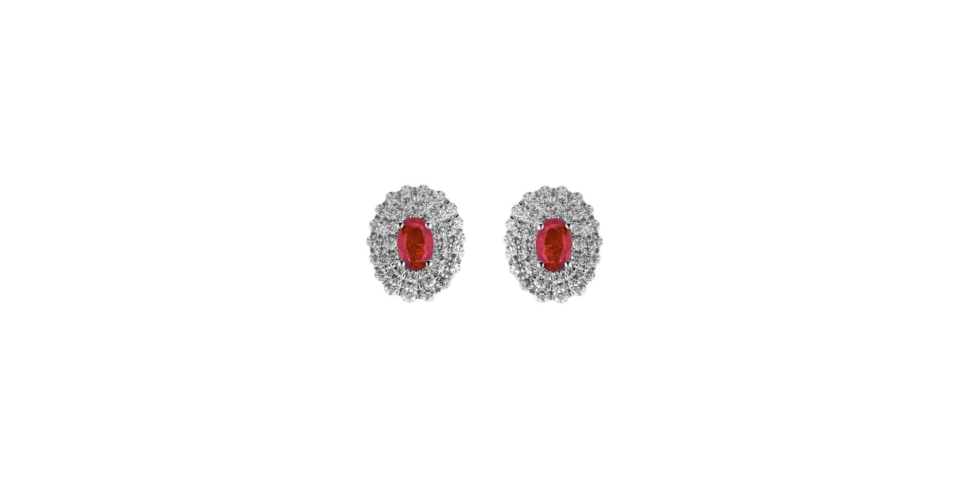 Diamond earrings with Ruby Ruby Passion