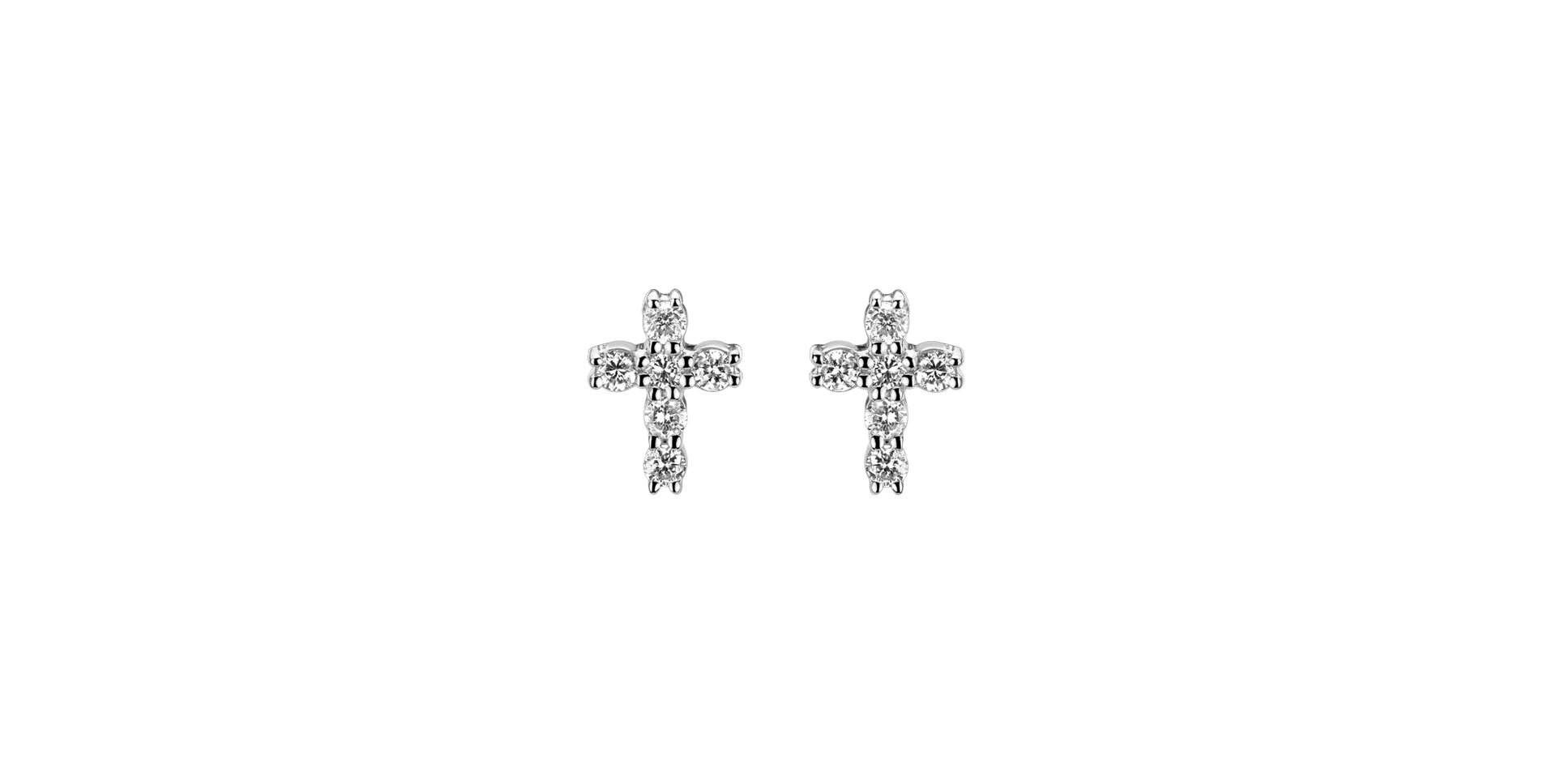 Diamond earrings Cross