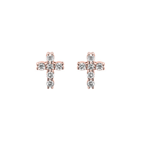 Diamond earrings Cross